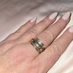 Fidget Silver Ring Women's Size 11 Marked 925